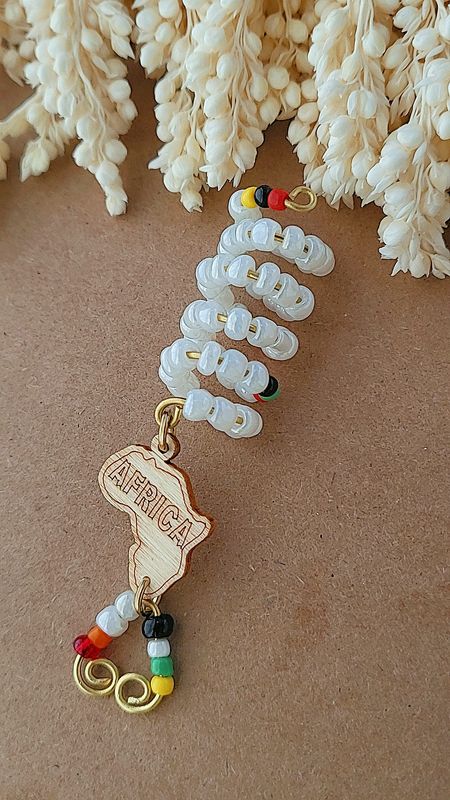 Beaded Hair Cuff (white Colorful)