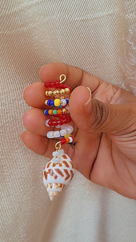 Beaded colorful Hair cuff