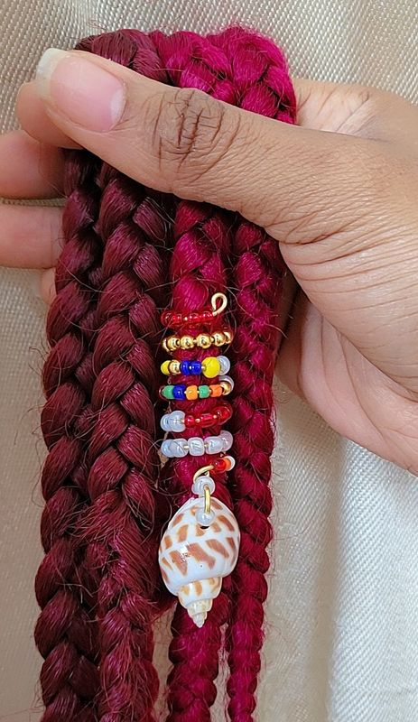 Beaded colorful Hair cuff