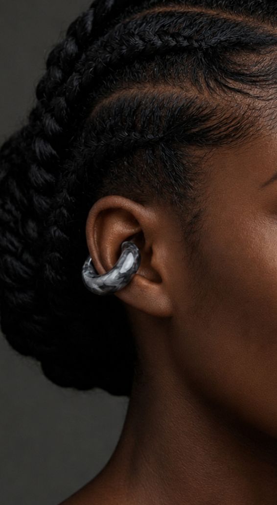MARBLE GREY (African Ear Cuff)