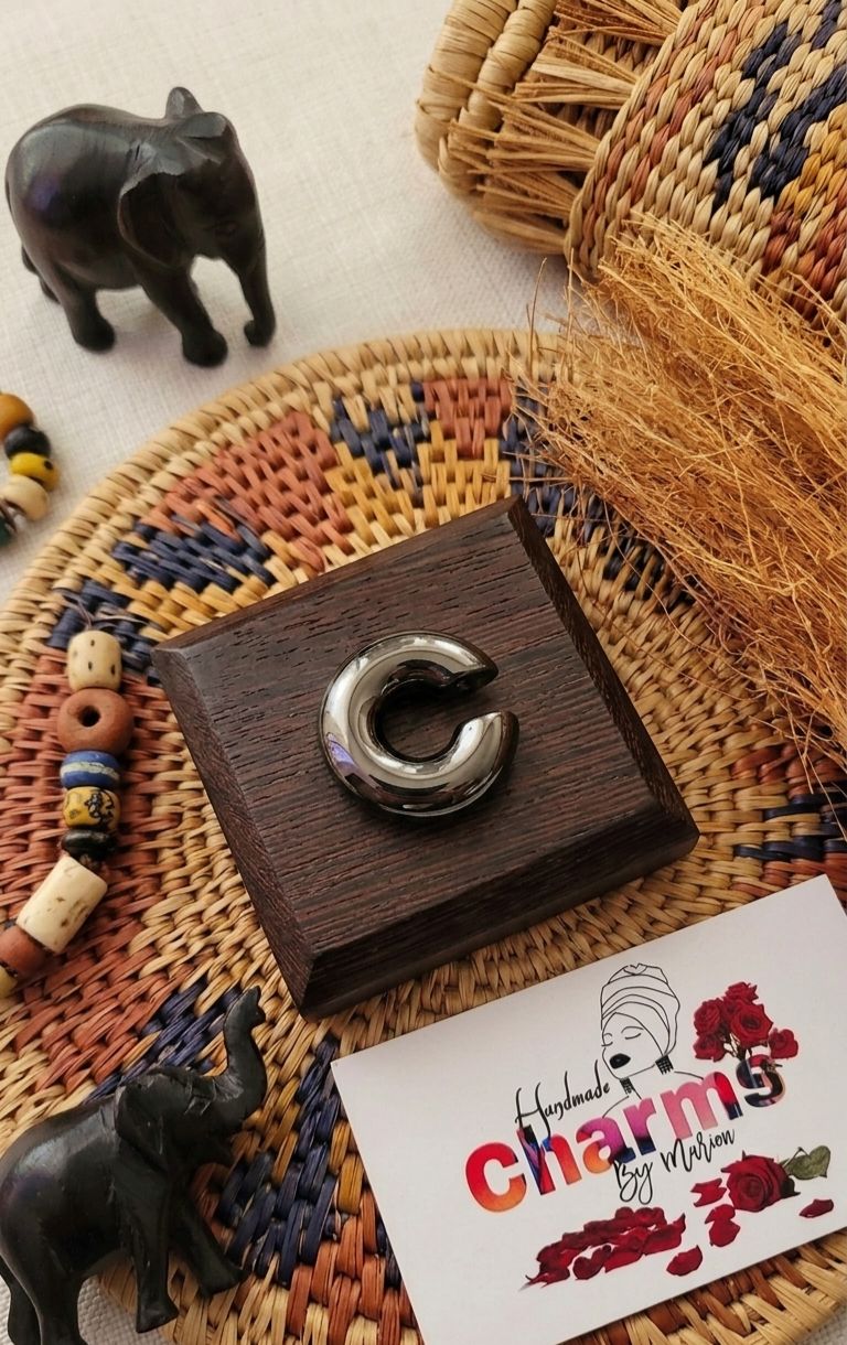 Silver Black (African Ear Cuff)