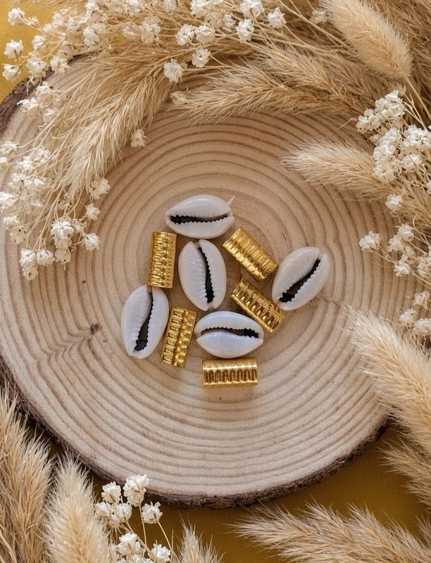 Cowries &amp; Golden Cuffs Combo