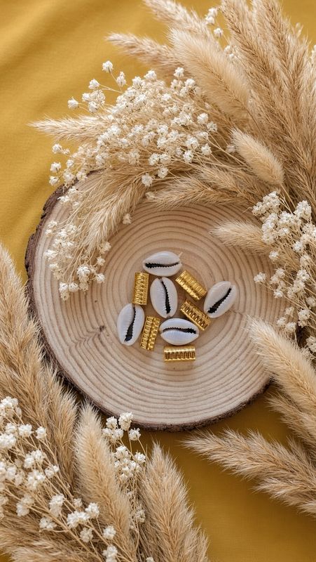 Cowries &amp; Golden Cuffs Combo