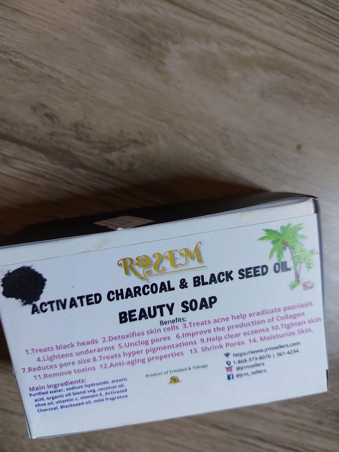 Activated Charcoal &amp; Blackseed Oil Beauty Soap
