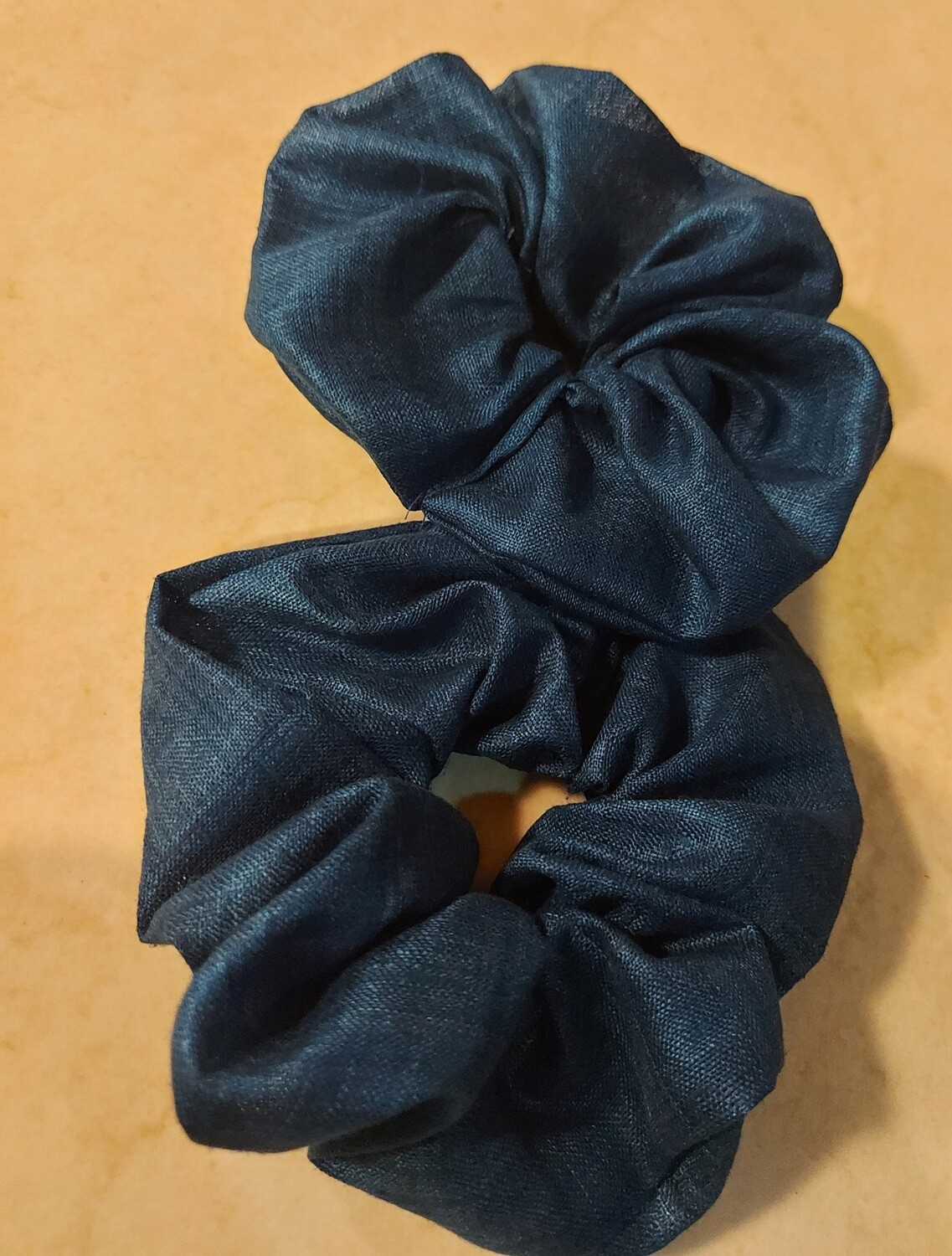 100% Organic Silk Scrunchie (Color Royal Blue)