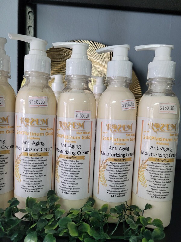 Liquid Gold Daytime Brightening Anti-Aging Sun Screen &amp; Moisturizing Cream 8oz
