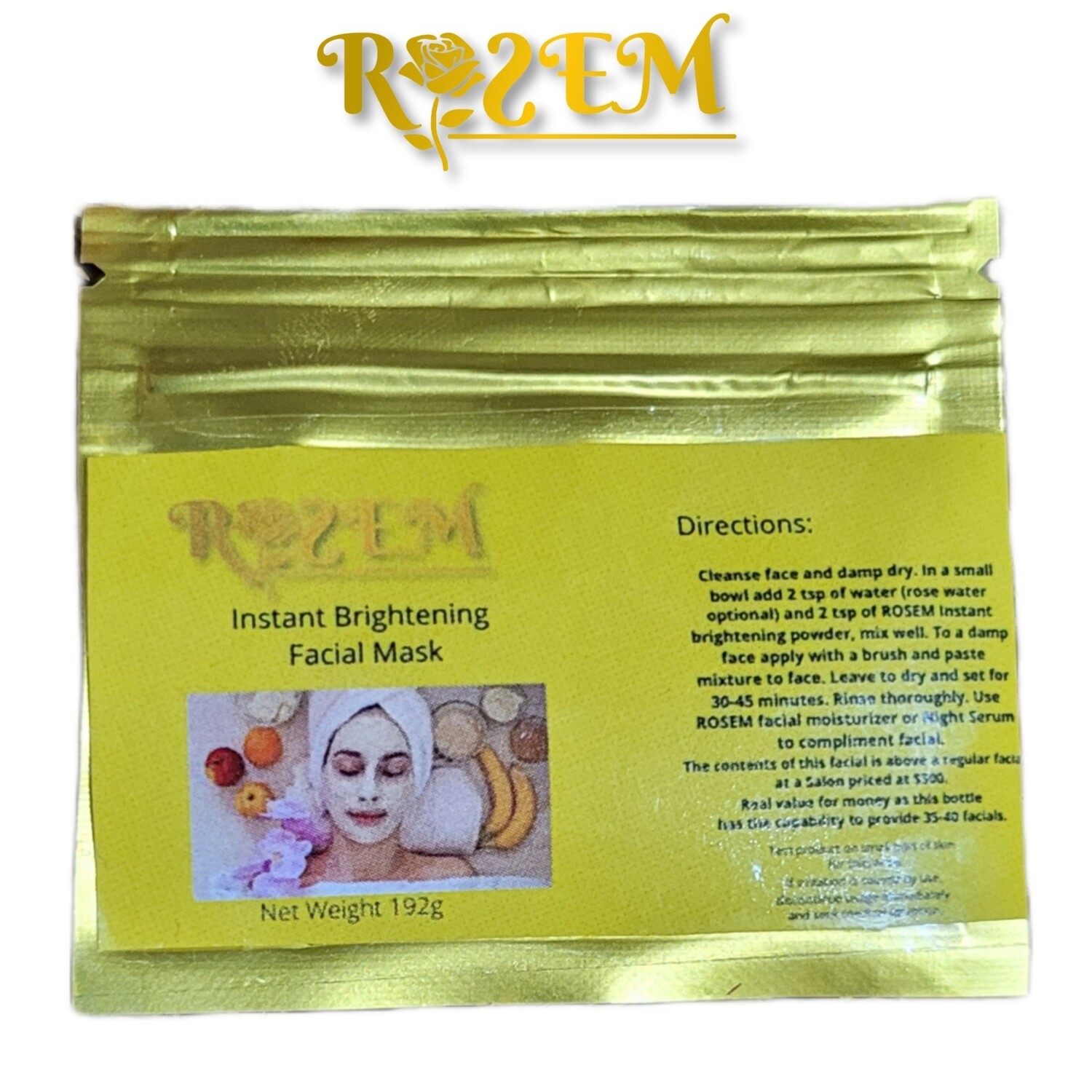 Instant Brightening Facial Mask  Glow Pack