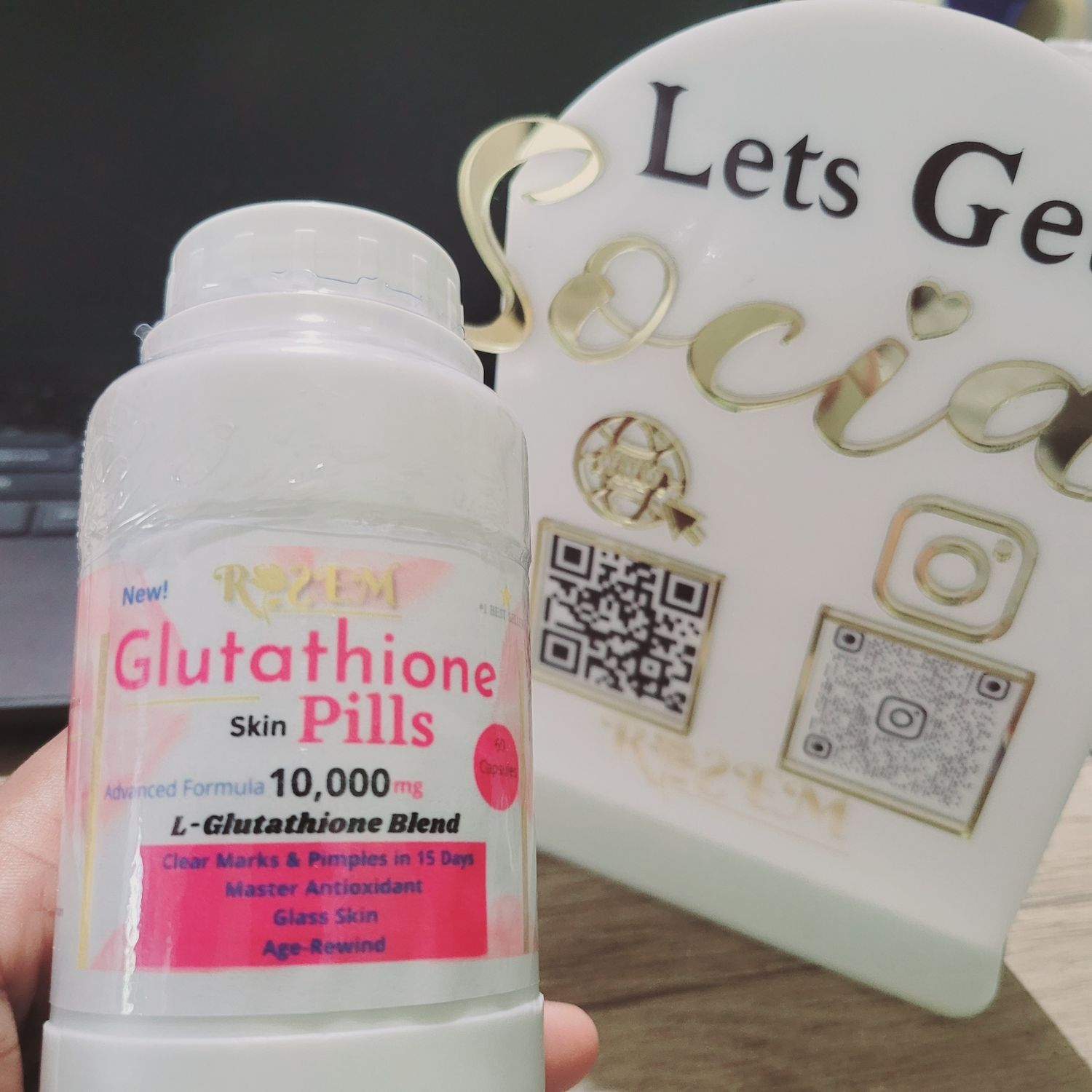 Glutathione 10,000mg Skin Light Pills