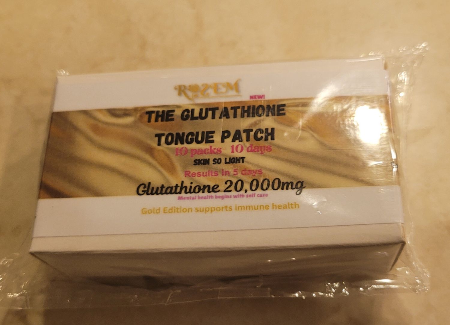 glutathione tongue patch The 20,000mg Skin So Bright Alcohol Free Product Review: MET Tathione Supply:1 Bottle