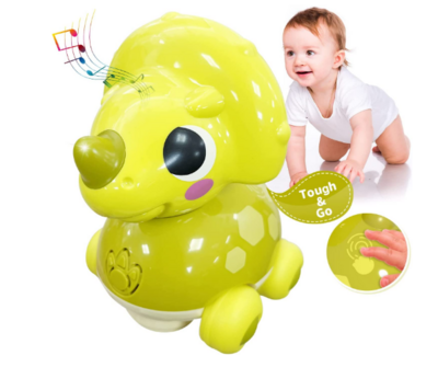 HOLA Baby Toys 6 to 12 Months Touch & Go Music Dinosaur Baby Crawling Toys - Baby Toys 12-18 Months Gifts Toys for 1 2 Year Old Boy Girl Gifts - Infant Baby Toddler Boy Girl Toy Age 1-2