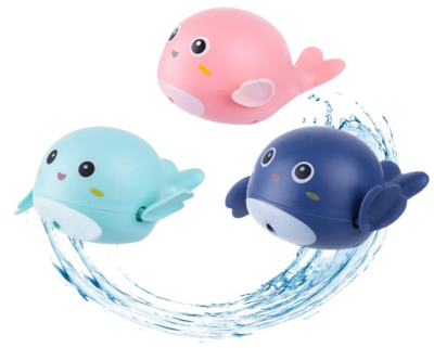 Floating Wind-Up Baby Bath Toys for Swimming Pool Bathtub Shower Beach, Swimming Baby Bath Toys, Dolphin Animal Sensory Water Toys for Toddlers , Pack of 3