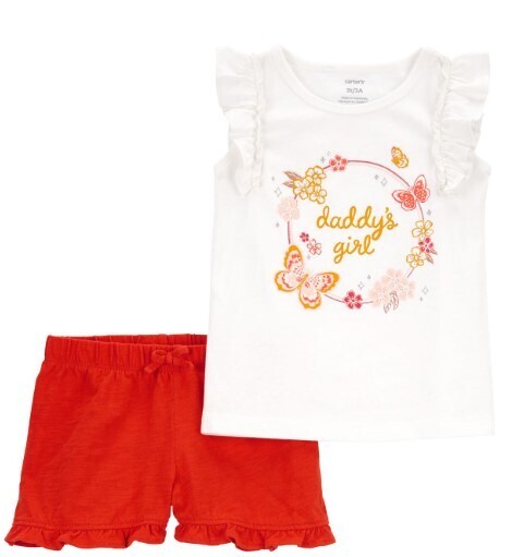 Conjunto de camiseta sin mangas y pantalón corto Daddy&#39;s Girl