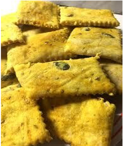 CRACKERS CURCUMA+GIRASOLE veg cerali antichi