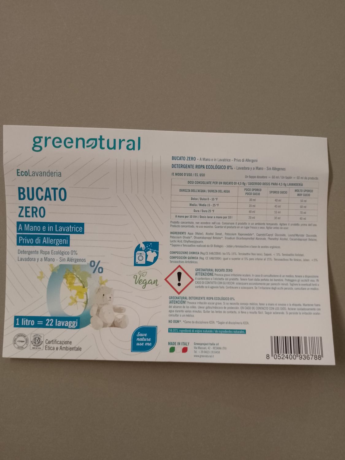 BUCATO ZERO