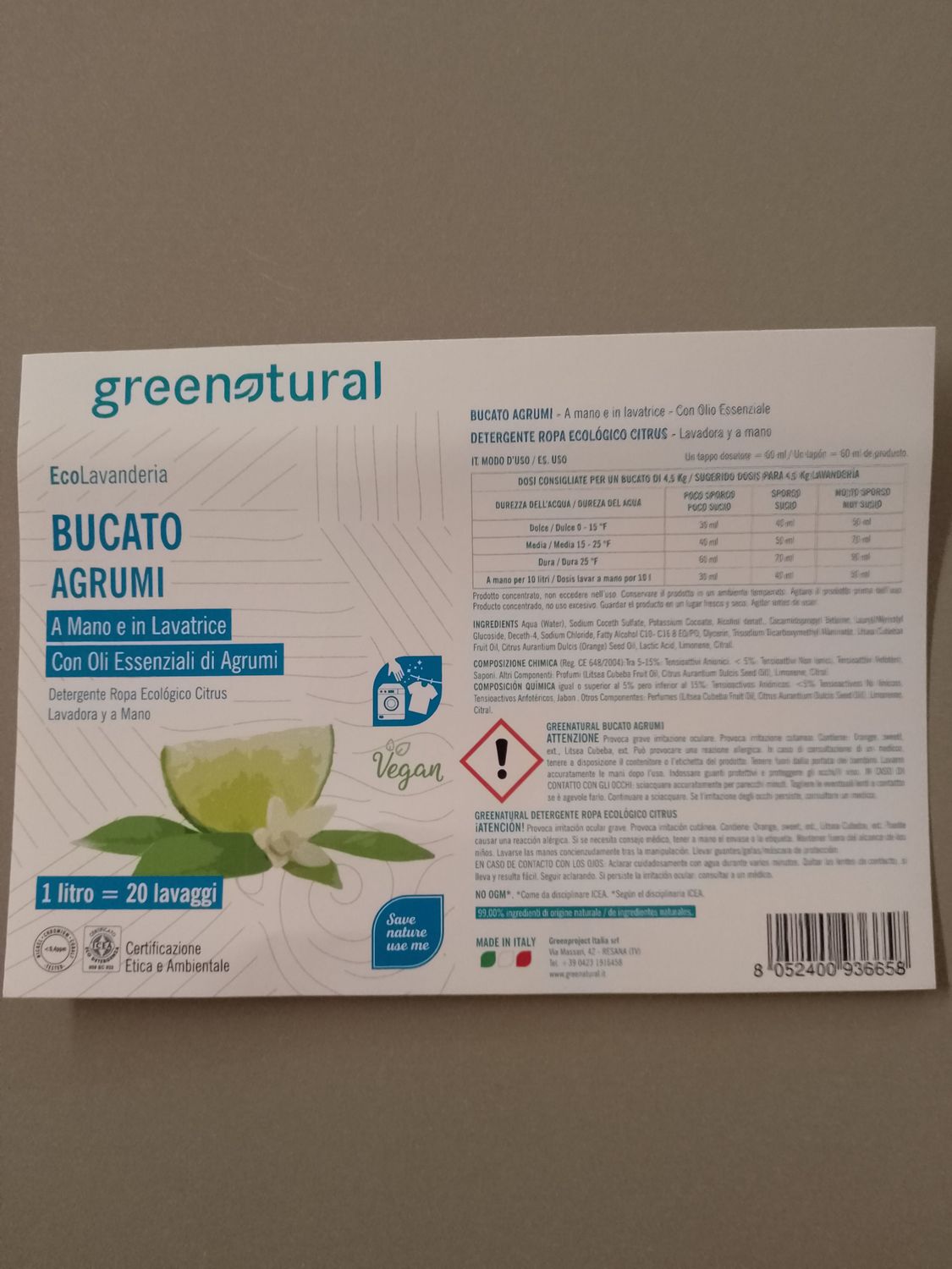 BUCATO AGRUMI