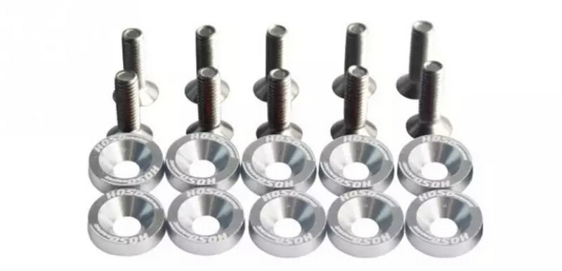 10x ELOX Scheiben mit 10x Stahl schrauben (SILBER)