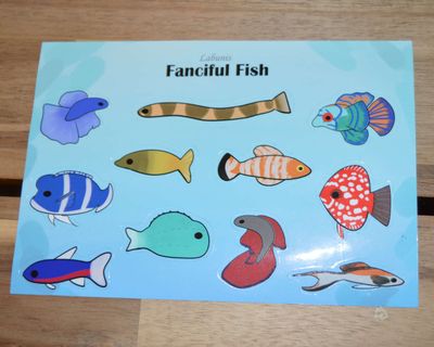 Fanciful Fish 4x6 Sticker Sheet
