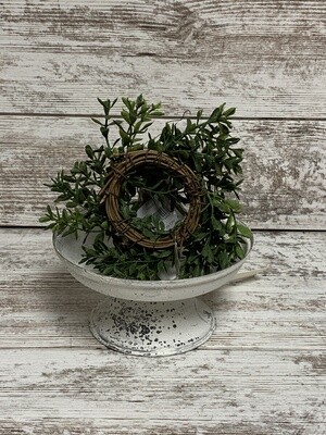 2" New England Boxwood Candle Ring