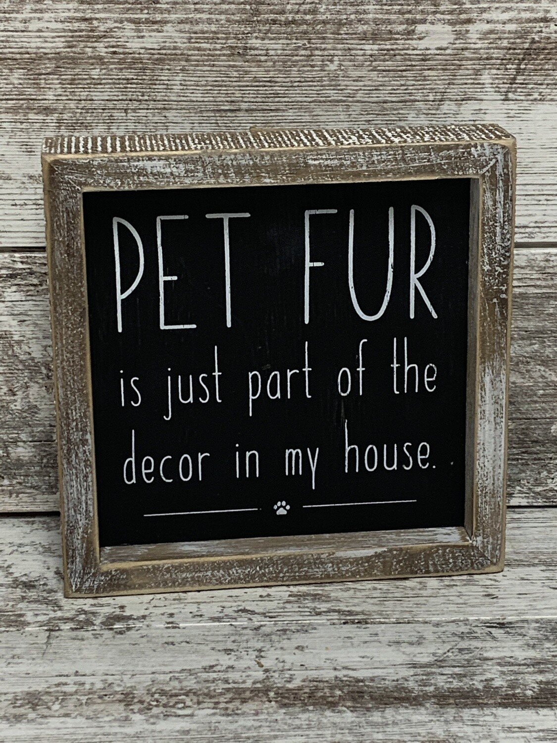 Pet Fur Black Box Sign