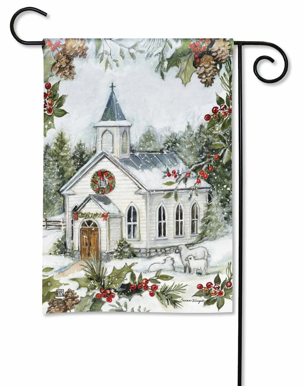 Christmas Service Garden Flag