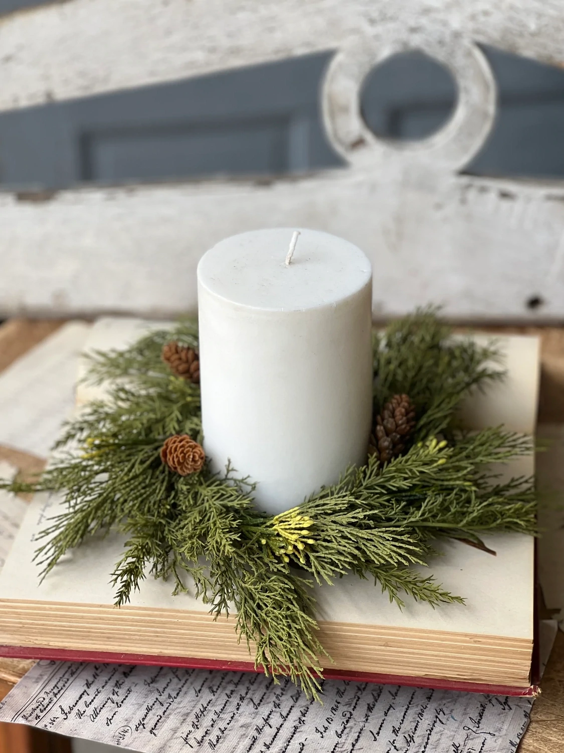 4.5&quot; Alpine Cedar Candle Ring