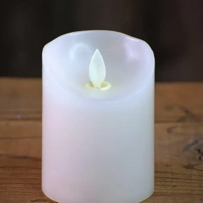 4&quot; White Moving Flame Pillar