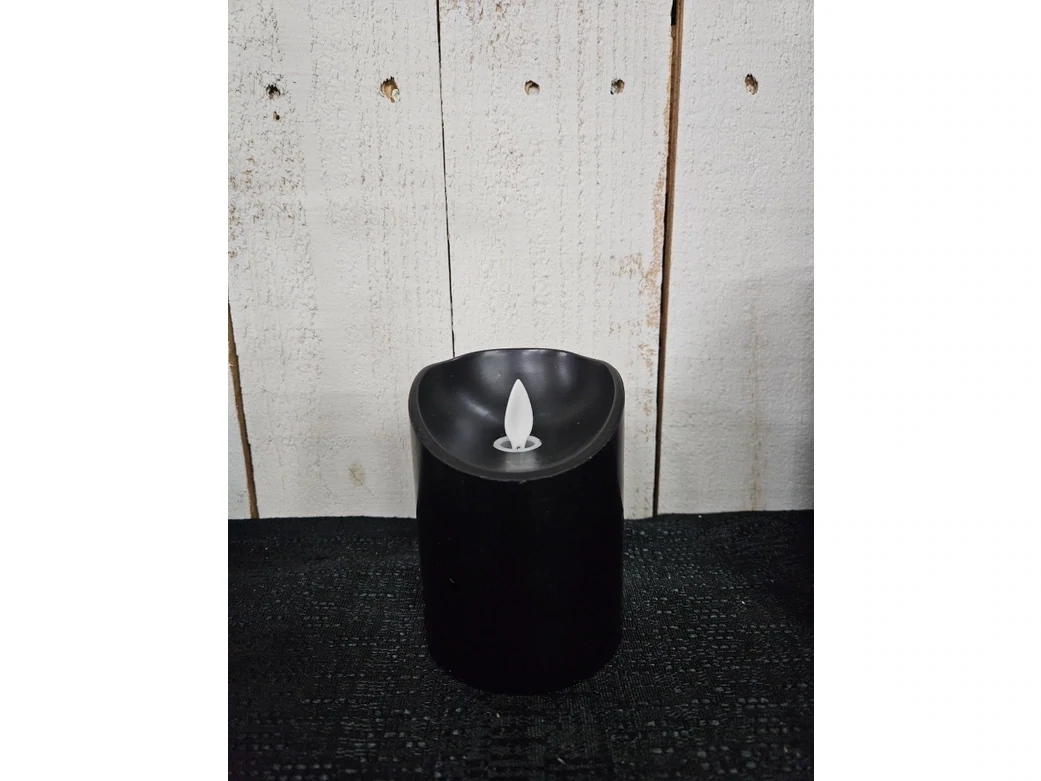 4&quot; Black Moving Flame Pillar