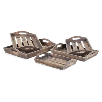 Slatted Wood Tray