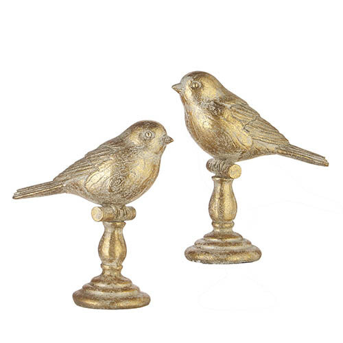 Gold Leaf Bird Finials