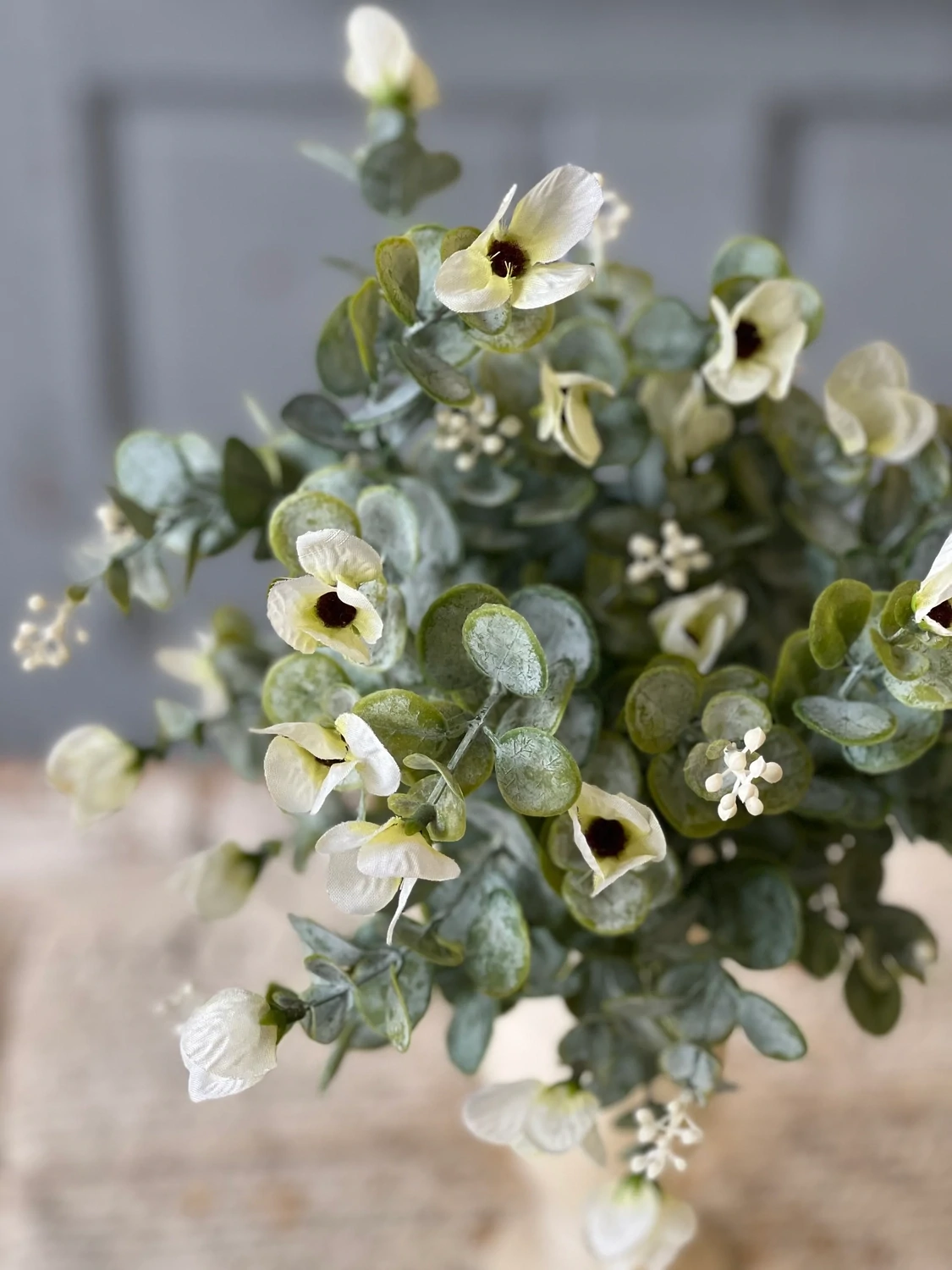 15&quot; Folklore Florets Bush-Cream