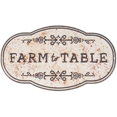 Farm to Table Metal Sign