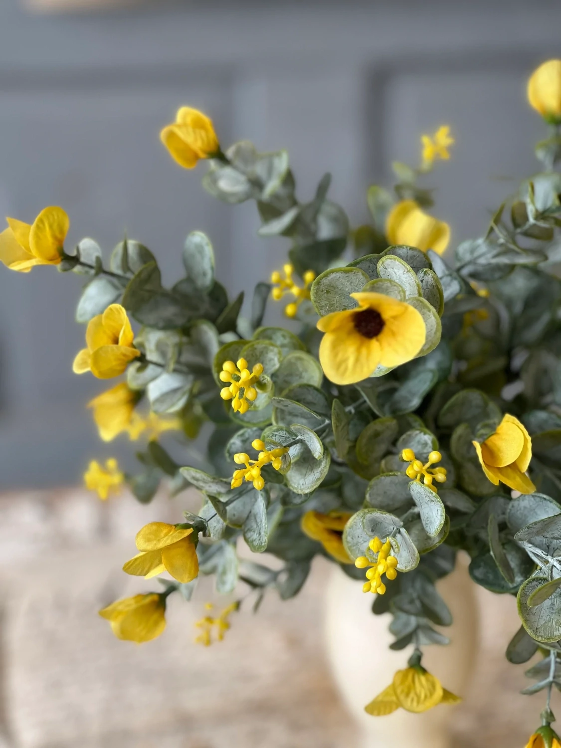 15&quot; Folklore Florets Bush-Yellow