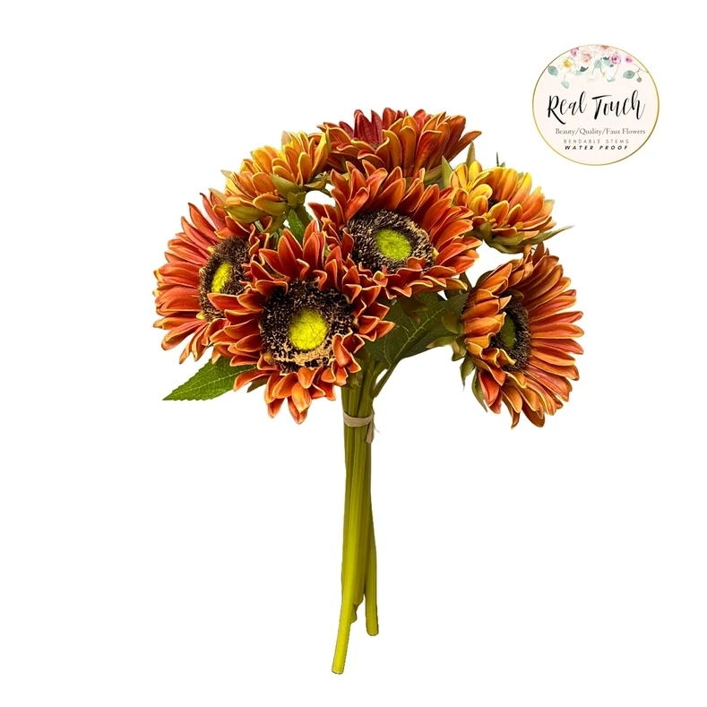 13&quot; Real Touch Rustic Antique Sunflower Bundles