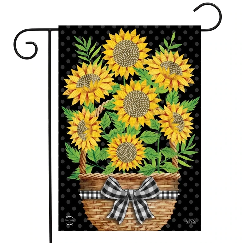 Basket of Sunflowers Garden Flag