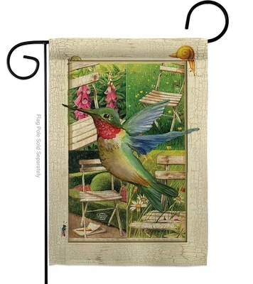Hummingbird Garden Flag