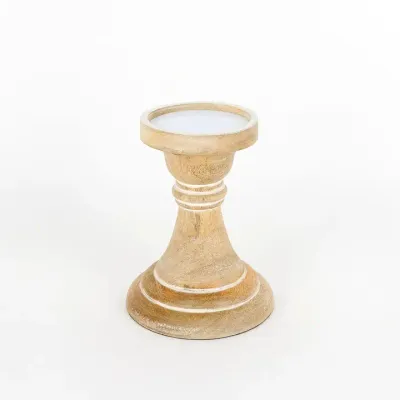 Mango Wood Candle Holders