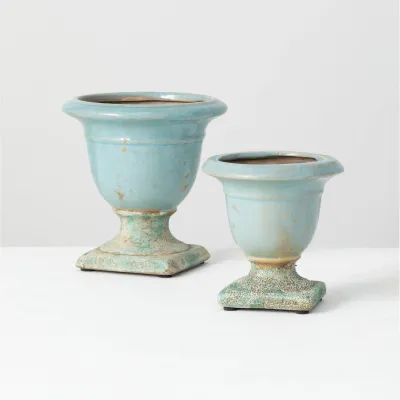 China Blue Urn Pots