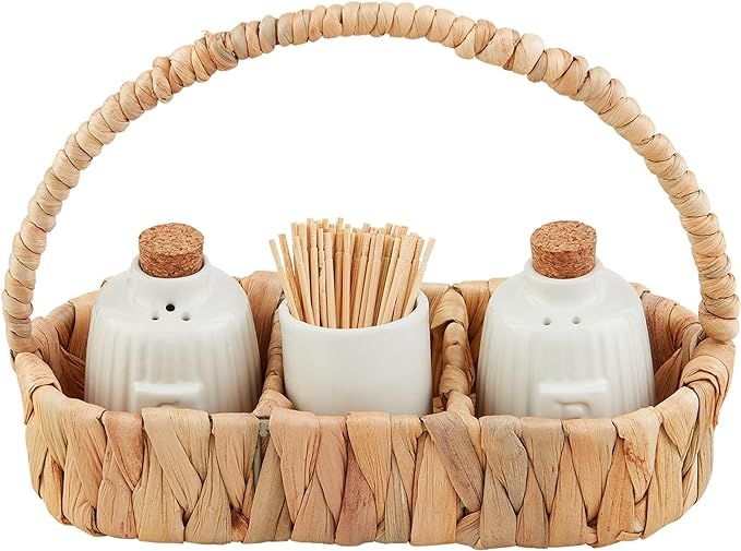 Hyacinth Salt, Pepper and Toothpick Holder