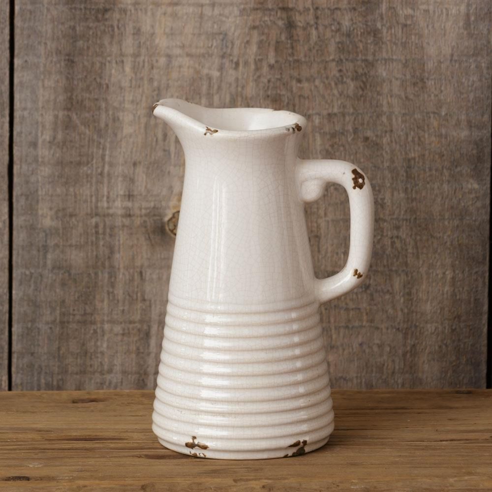 Crackle Pottery Pitcher
