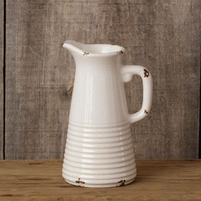 Crackle Pottery Pitcher