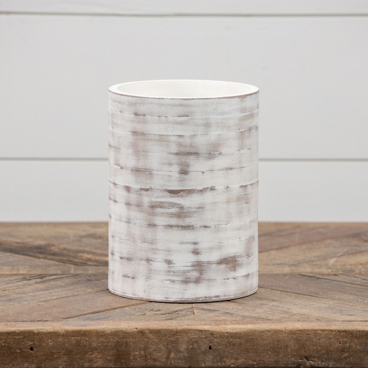 Aged Wooden Vase