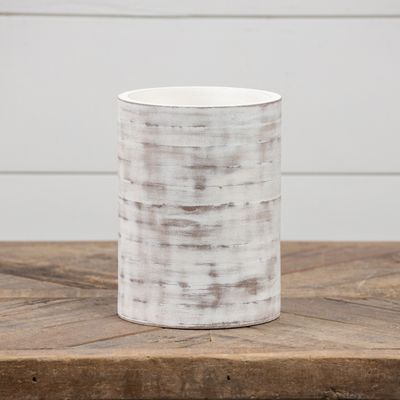 Aged Wooden Vase