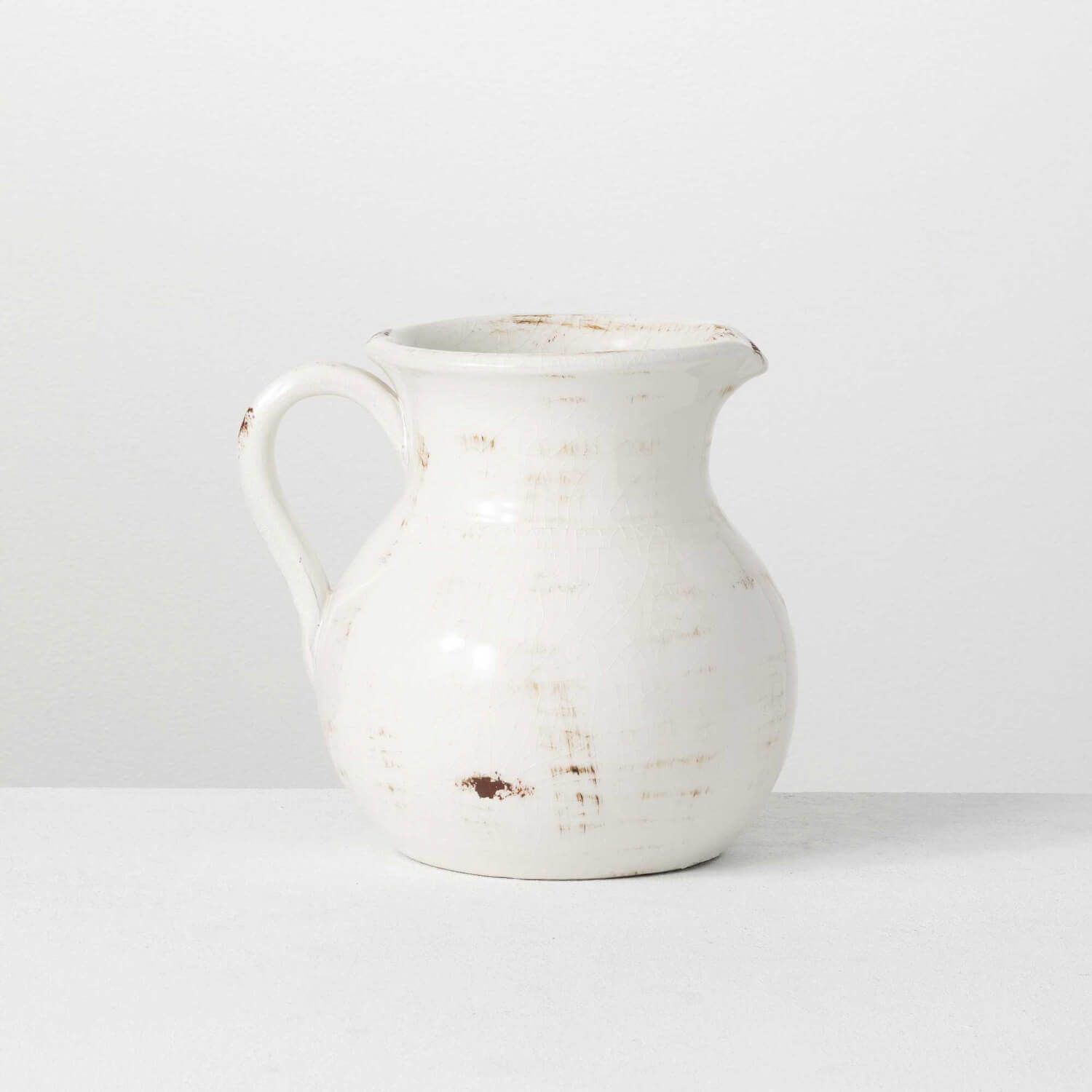 Glazed Ceramic Round Pitcher