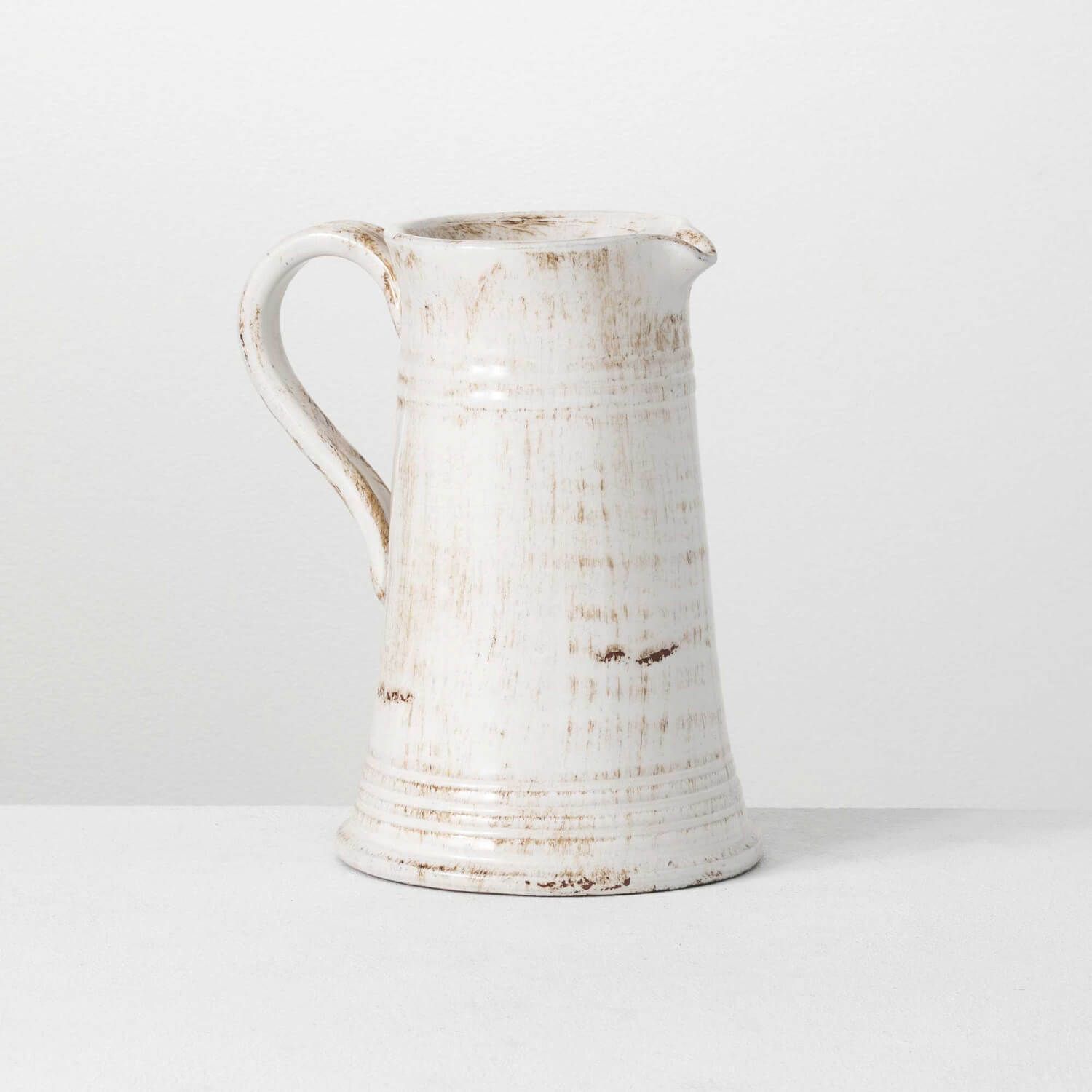 Glazed Ceramic Tall Pitcher