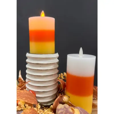 Candy Corn Moving Flame LED Candles