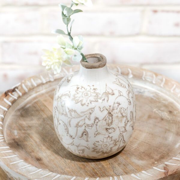 Beige Heirloom Small Vase