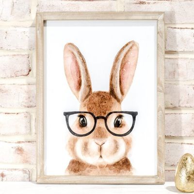 Bunny with Eyeglasses Framed Print