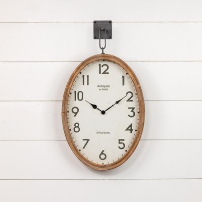 Oval Hanging Wall Clock