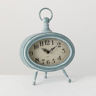 Antique Blue Table Clock