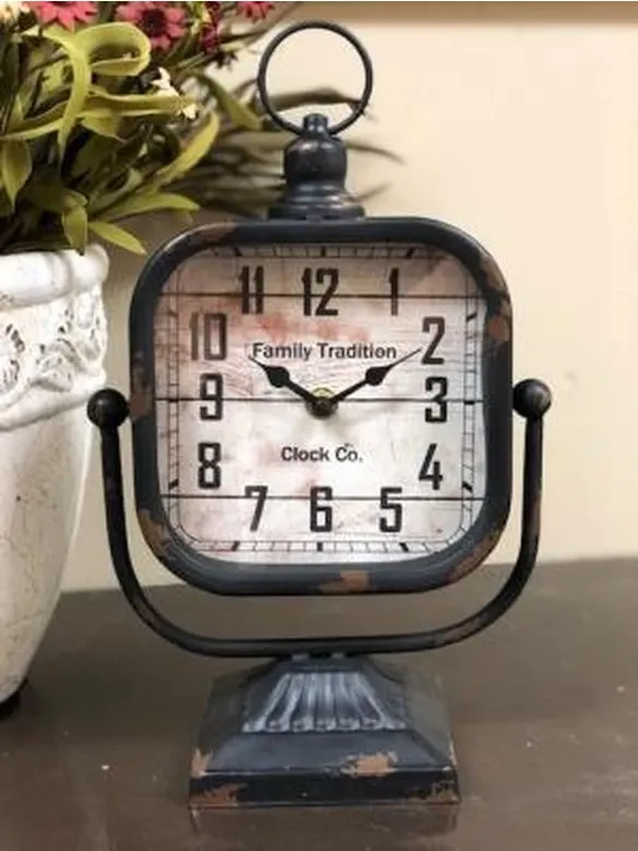 Family Traditions Table Clock
